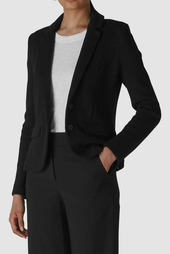 Jersey Knit Solid Jacket Blazer Size 