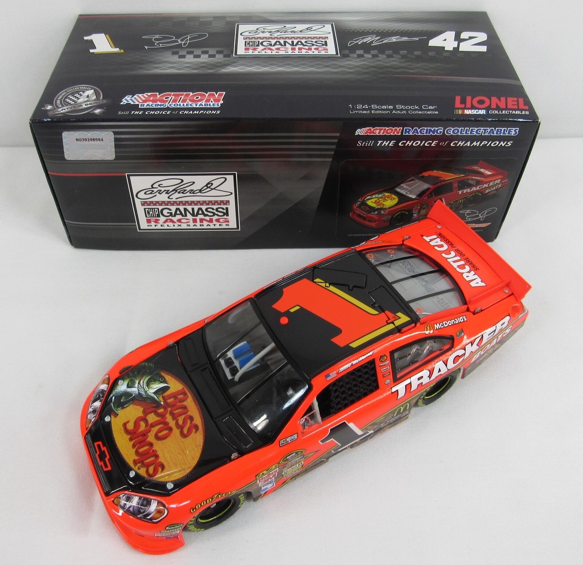2011 Jamie McMurray 1:24 Action Diecast #1 Bass Pro Shop Tracker