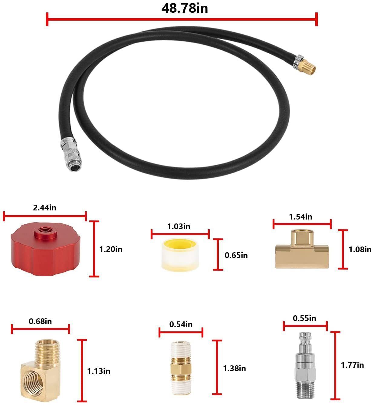 12PCS HND1.2CD for Bergs II Dual System with Hose Cap for Honda Polaris Champion
