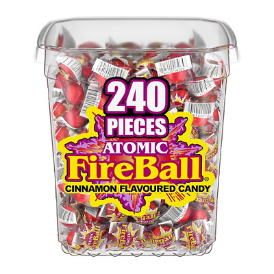 Wonka Atomic Fireball Jawbreakers  Cinnamon Flavor Individually Candy 240 Count