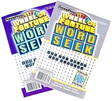 NEW Lot of 2 Penny Press WHEEL of FORTUNE Word Seek Search Find Puzzle Books