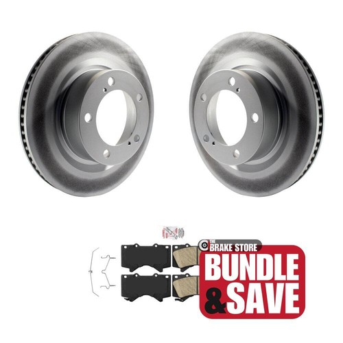 Front Coated Disc Brake Rotors And Ceramic Pads Kit For 2007-2021 Toyota Tundra