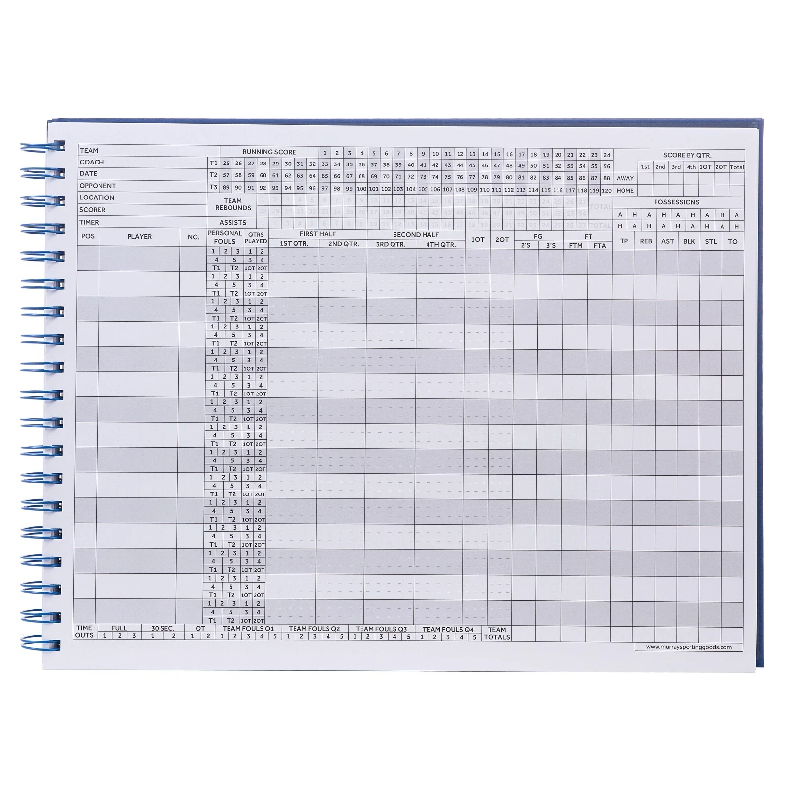 Murray Sporting Goods Basketball Scorebook - Thumbnail 3