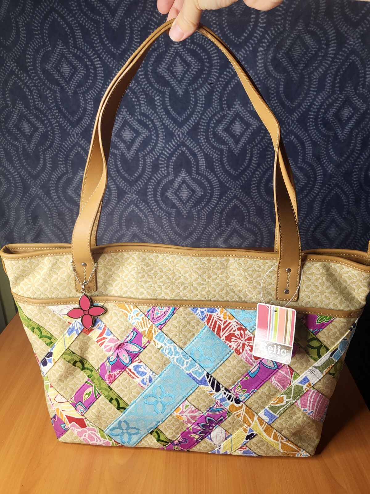 NWT Rare Large Relic Patchwork Shoulder Tote Bag … - image 1