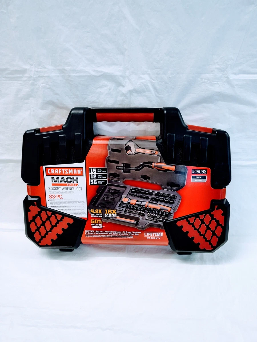 83 pc Craftsman Mach Series Socket Wrench Set 9 48083 eBay