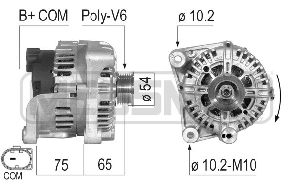 ERA Lichtmaschine Generator 150A 14V FüR BMW 3Er Touring 320D 325D 318D 330D-image