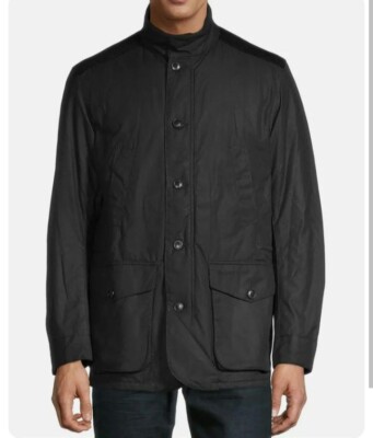 Barbour KYLE WAX Oiled Jacket Coat cotton black size L 1802332 