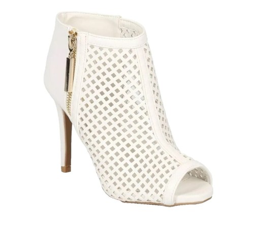Escarpins Me Too Jupiter Talons Peep Toe Noir Satin Taille 8.5 US - Neuf Avec Boîte