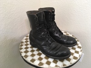 military vintage biker boots