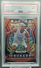 PRECIOUS ACHIUWA PSA 9 POP 1 NONE HIGHER! 2020 Prizm DP  Rookie #88 Ruby Wave 