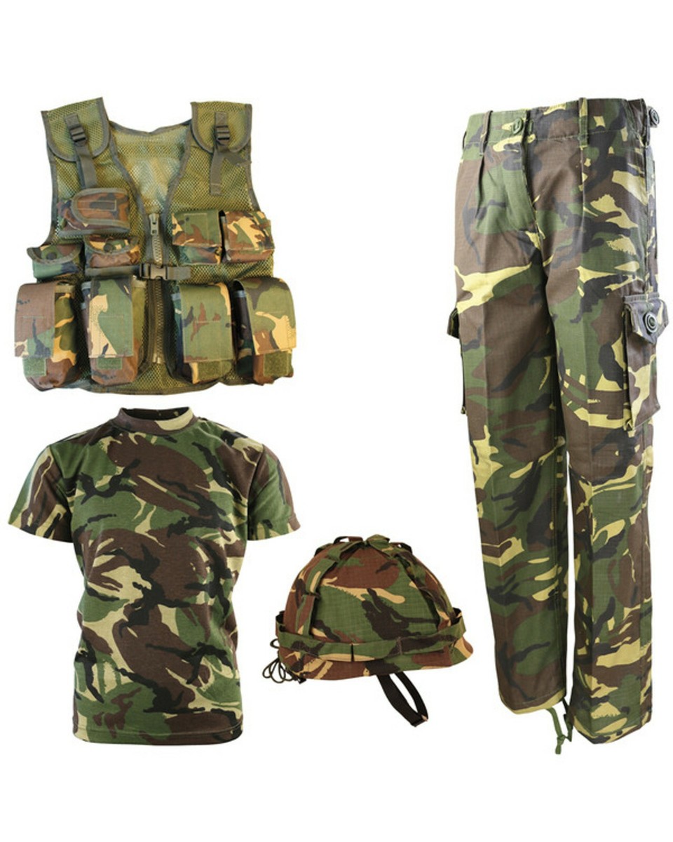 Kids Camouflage Combo Set Outfit Army Soldier Hunting Set BTP