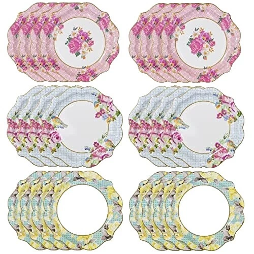 Placas De Fiesta Floral Té por la tarde