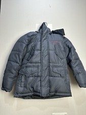 Weatherproof Puffer Jacket Boy Size 5-6 Gray Removeable Hood Winter Coat Outdoor