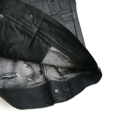 Dior HOMME 2004SS Strip Destroy Denim Jacket Coated Dior HOMME 2004SS Strip Destroy Denim Jacket Coated