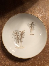 Fukagawa Arita Berry Bowls 901 Hand Painted - Gold And Silver Bamboo Set Of 6