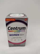 Centrum Silver Multivitamins for Women ~ 40 Tablets Expiration Date 02/2025 New