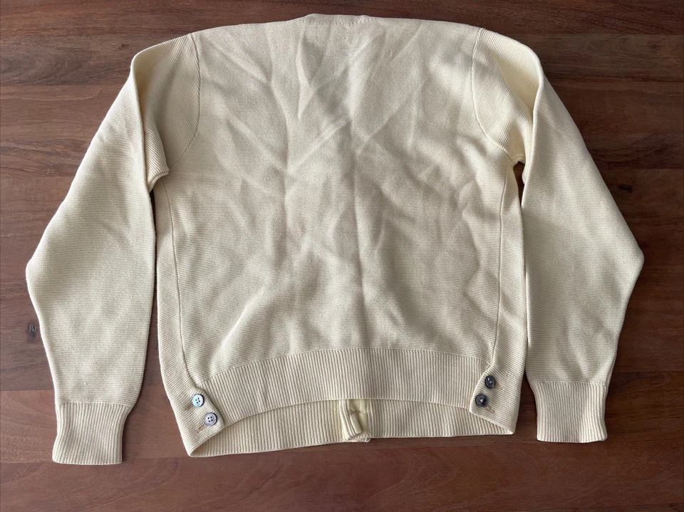 Cárdigan tejido pescador amarillo vintage Minks Suburban años 60 lana australiana talla M Foto 2 de 4