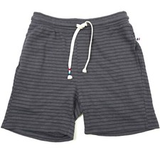 $118 Sol Angeles Gray Tonal Striped Sweat Shorts Made in USA Mens Small