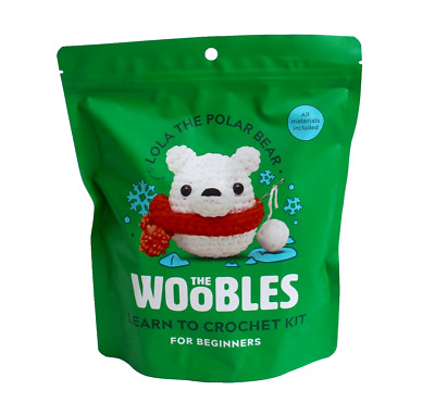 The Woobles Lola The Polar Bear Learn To Crochet Kit For Beginners