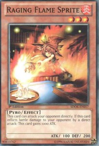 Raging Flame Sprite - SDOK-EN017 - Common - 1st Edition x3 - Near Mint