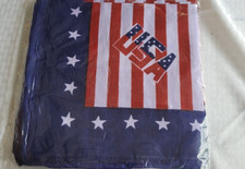 USA Cotton Lot of 10 Bandanas New in Sealed Package Red White  Blue