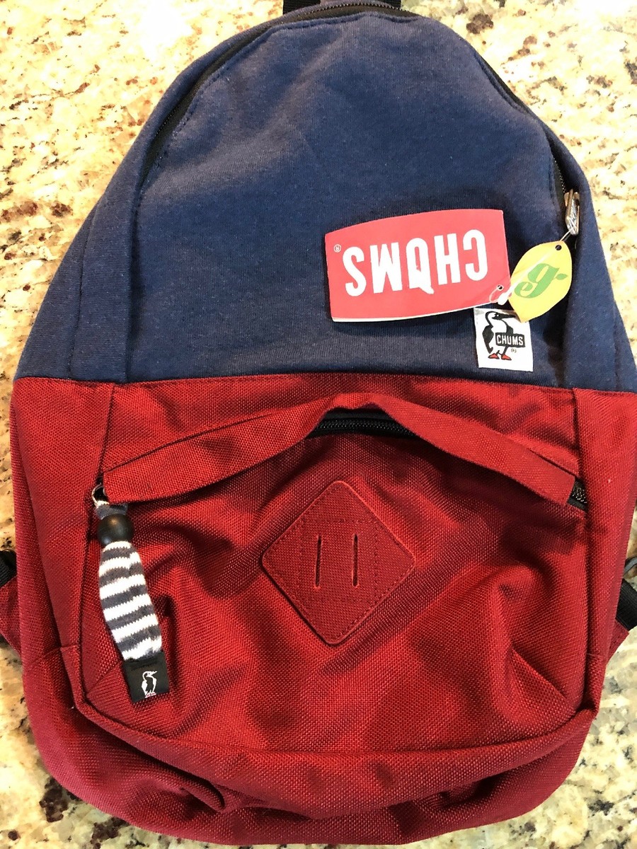 CHUMS One Shoulder Backpack Two-tone Red & Blue Chums backpack black bag - Gem main image 2