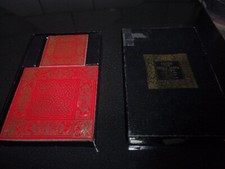 W pudełku ręcznie robiony celtycki design St Madoes kamień czerwony i złoty 5 podkładek 5 podkładek