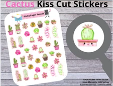 Cactus Pink Planner Stickers #25/ Planner Stickers  / Journal Stickers 