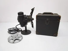 Vintage 1930s Bell & Howell 16mm Film Filmo Movie Projector w/ Case Working