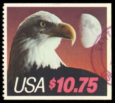 Scott 2122b -1985 TypeII $10.75 Eagle and Half Moon Priority Mail Issue - Used