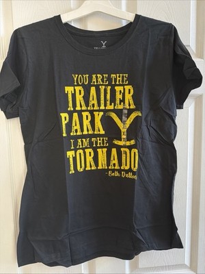 New Women s M Black T-Shirt Yellowstone Beth Dutton Ranch Tornado Shirt Graphic