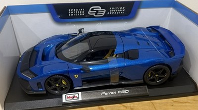 新品Maisto フェラーリ F80 ブルーメタリック 1:18 1/18 フェラーリ