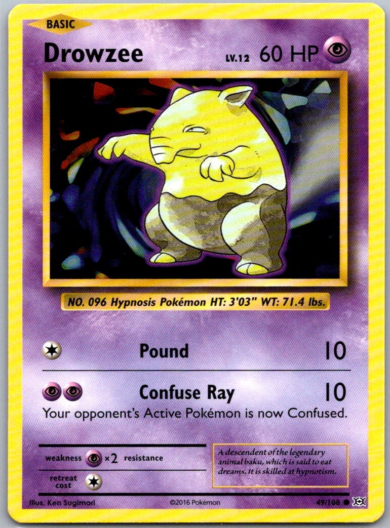 Drowzee 49/108 XY - Evolutions Common Normal NM
