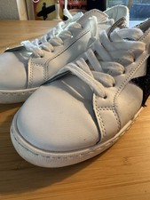 Vintage Havana Carla White Cheetah Sneakers Women's 8.5 Black Glitter Star