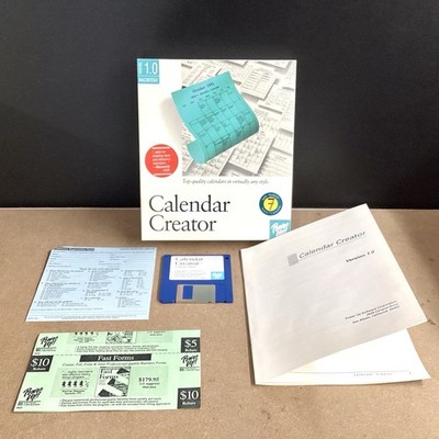 Vintage Software Power Up Calendar Creator Version 1.0 For Macintosh