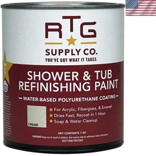 RTG Shower & Tub Refinishing Paint Cream, 1 Quarts Pack of 1