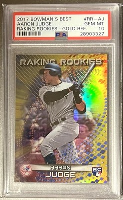2017 Bowman’s Best Raking Rookies Aaron Judge Gold Refractor /50 PSA 10 RR-AJ RC