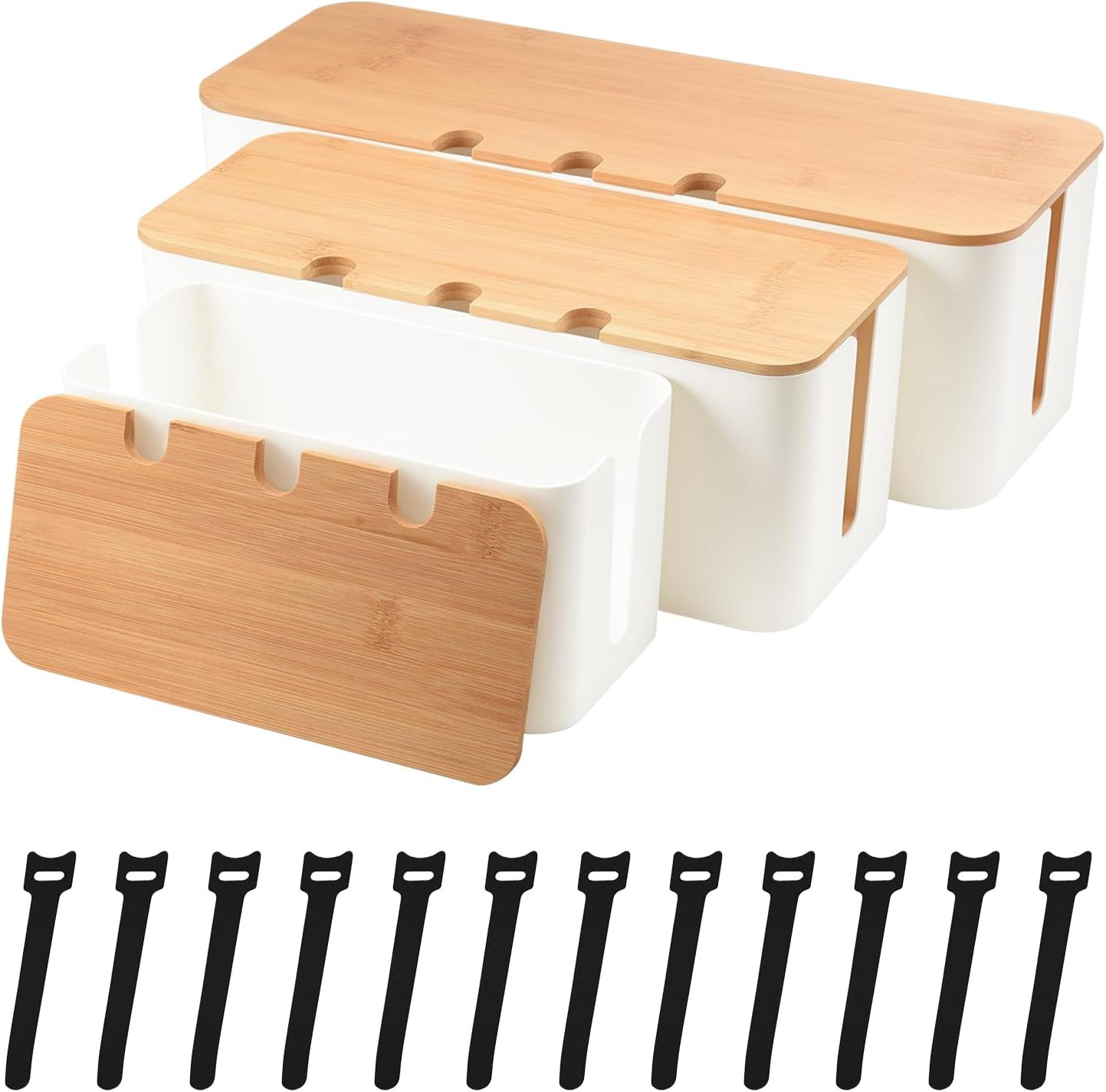 Scatole Porta Cavi per Bambini e Animali | Set 3 Organizer Legno