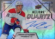 2019-20 Upper Deck Allure Quartz Auto #AQJK Jesperi Kotkaniemi A - HKY