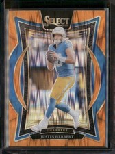 2024 Panini Select #41 Justin Herbert Orange Prizm Shock #/499