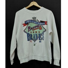 Vintage Fruit of the Loom Braves 1991 Sweatshirt Made in USA Pullover Lon Size L