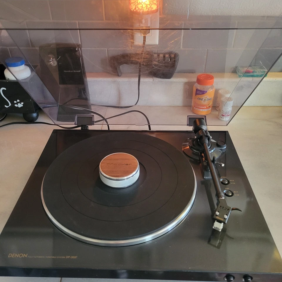 Denon DP-300F Black Fully Automatic Analog Turntable with Preamplifier - Image 2 of 4