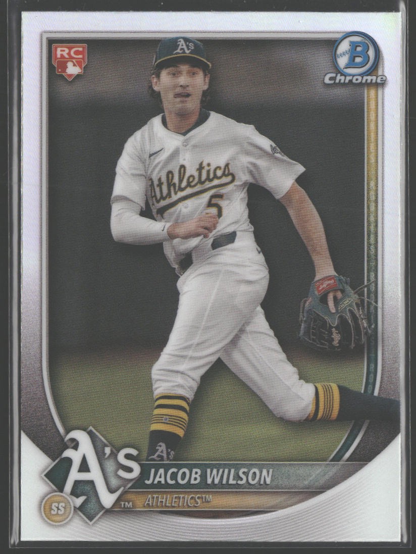 2025 Bowman #9 Jacob Wilson Bowman Chrome Red Rookie Logo