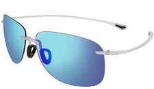 NEW Maui Jim Hikina B445-05CM Crystal Matte Frame / Blue Hawaii Polarized Lenses