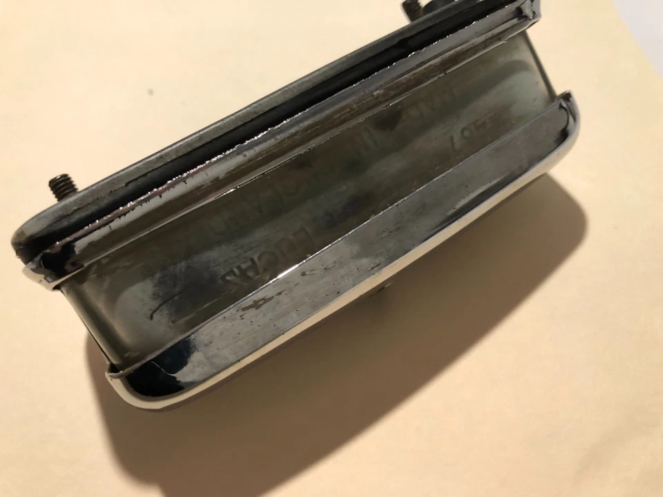 Lámpara de luz de matrícula vintage Triumph TR3A Lucas lente de vidrio nublado Foto 4 de 4