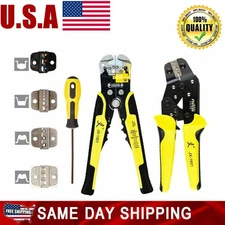 4 In 1 Crimping Tool Ratcheting Terminal Crimping Pliers Cord End Tool