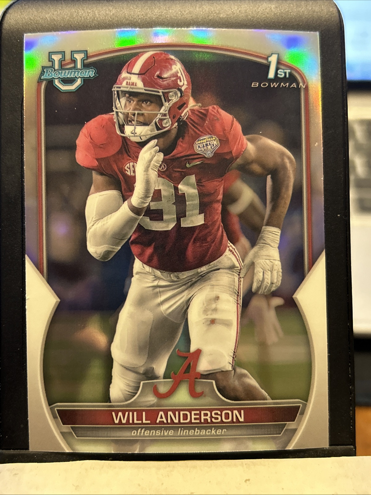 2022 Bowman Chrome U #52 Will Anderson Jr. Refractor Alabama Crimson Tide