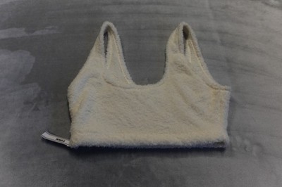 Victoria's Secret White Large Co-zzzy Fleece Bralette NWT