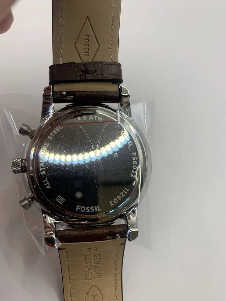 PRICE DROP RFOSSIL NEUTRA CHRONOGRAPH FS6022 Men's Analog Quartz Watch Leather - image 4 of 4