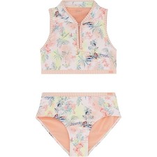 Roxy Girls 12 North Shore Two Piece Swimsuit Beach Resort Hawaiian Summer B10-1